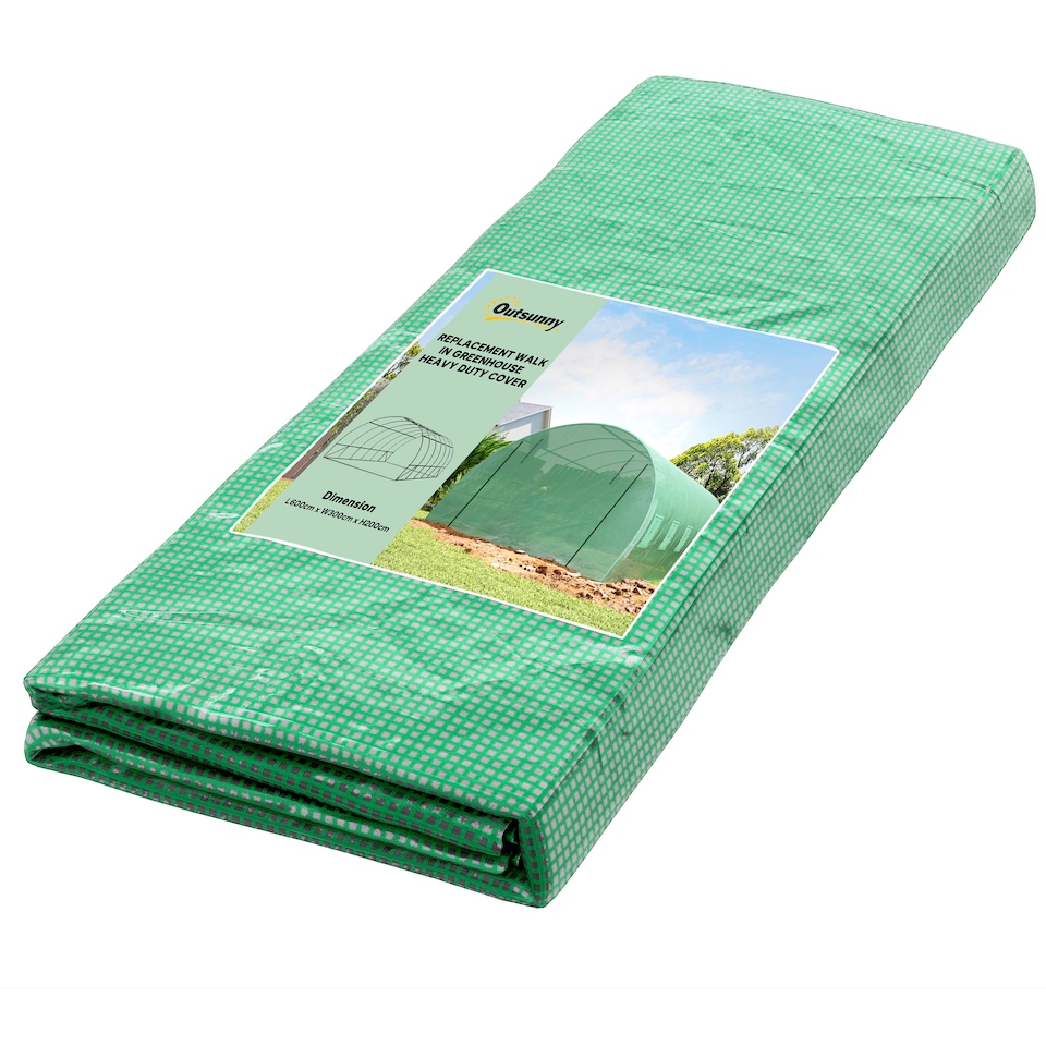 image 1 of Outsunny 6 x 3 x 2m Greenhouse Replacement Cover ONLY for Tunnel Greenhouse