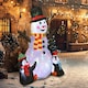 image 8 of Outsunny Blow Up Christmas Inflatables with Flashing Projector Light