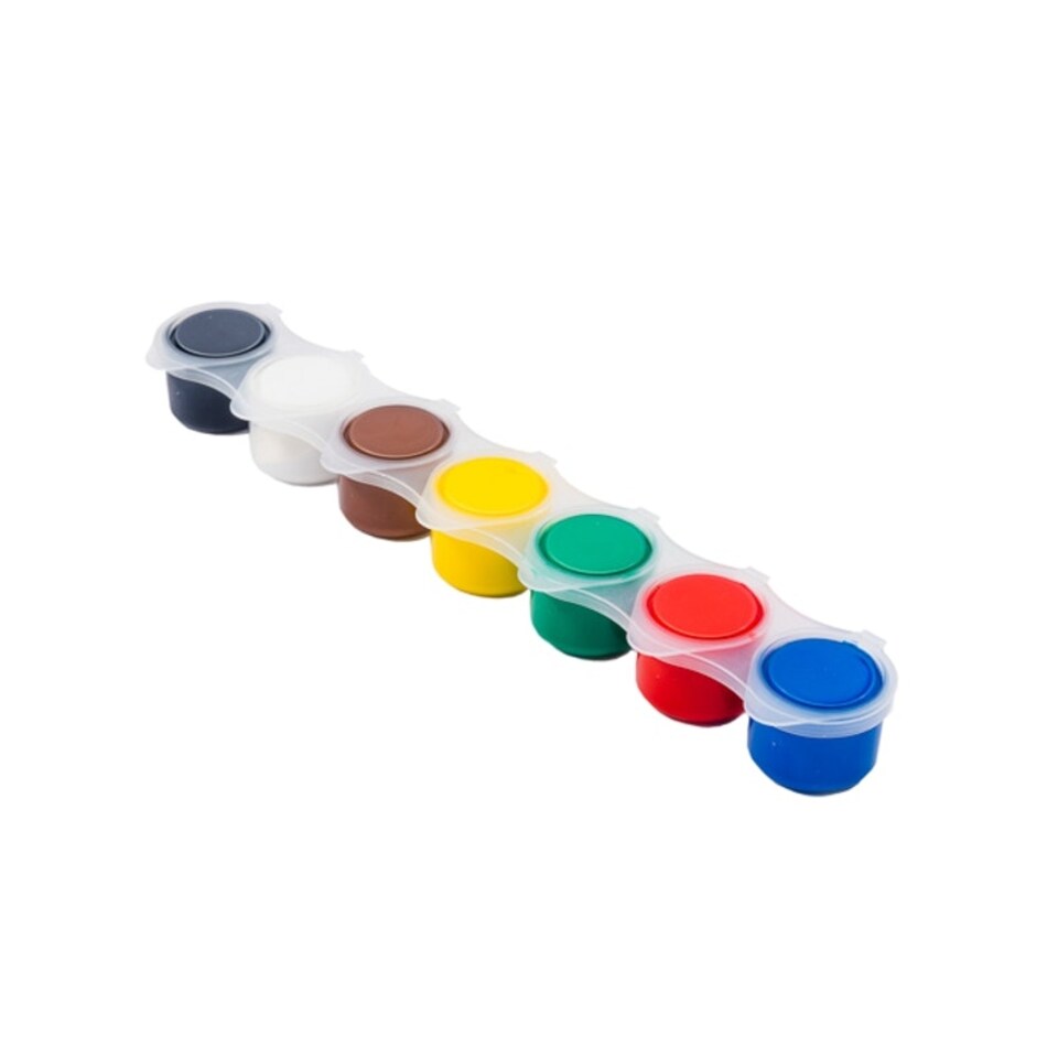 7 Pots of Acrylic Poster Paints Tesco Groceries