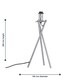 image 6 of Set of 2 Chrome Tripod Table Lamps Base Only | Chrome | Medium | 2