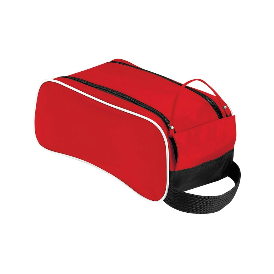 image 1 of Quadra Teamwear Shoe Bag - Black/Classic Red/White - One Size Black | One Size