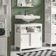 image 2 of SoBuy FRG128-W,Under Sink Bathroom Cabinet with Double Sliding Doors