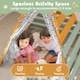 image 6 of COSTWAY Wooden Play Tent Indoor Kids Teepee Tent Triangle Hideaway Playhouse