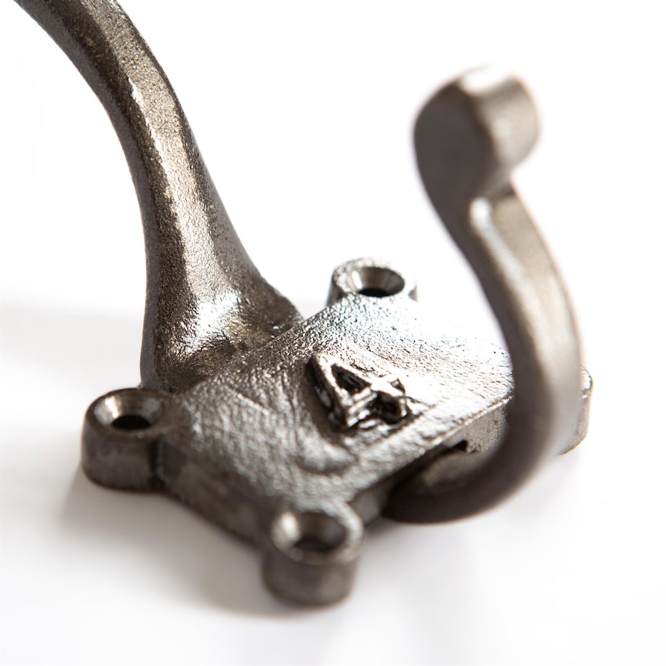 image 1 of Hammer & Tongs Number 4 Double Wall Hook - W50mm x H115mm - Raw