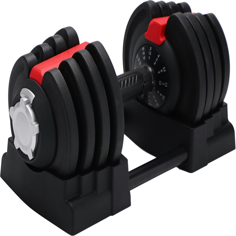image 1 of Strongology ELEMENT18 Home Fitness Black and Red Adjustable Smart Dumbbell from 1.5kg up to 18kg Training Weights