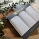 image 6 of Warwick & Vance Pack Of 3 Mens White Handkerchiefs With A Satin Stripe Border, Cotton, 40 x 40cms