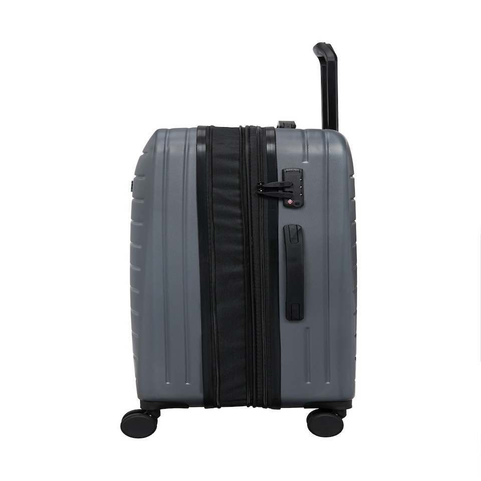 image 1 of IT Luggage Legion Asphalt Expandable Cabin Suitcase with TSA Lock Grey | Cabin Bag