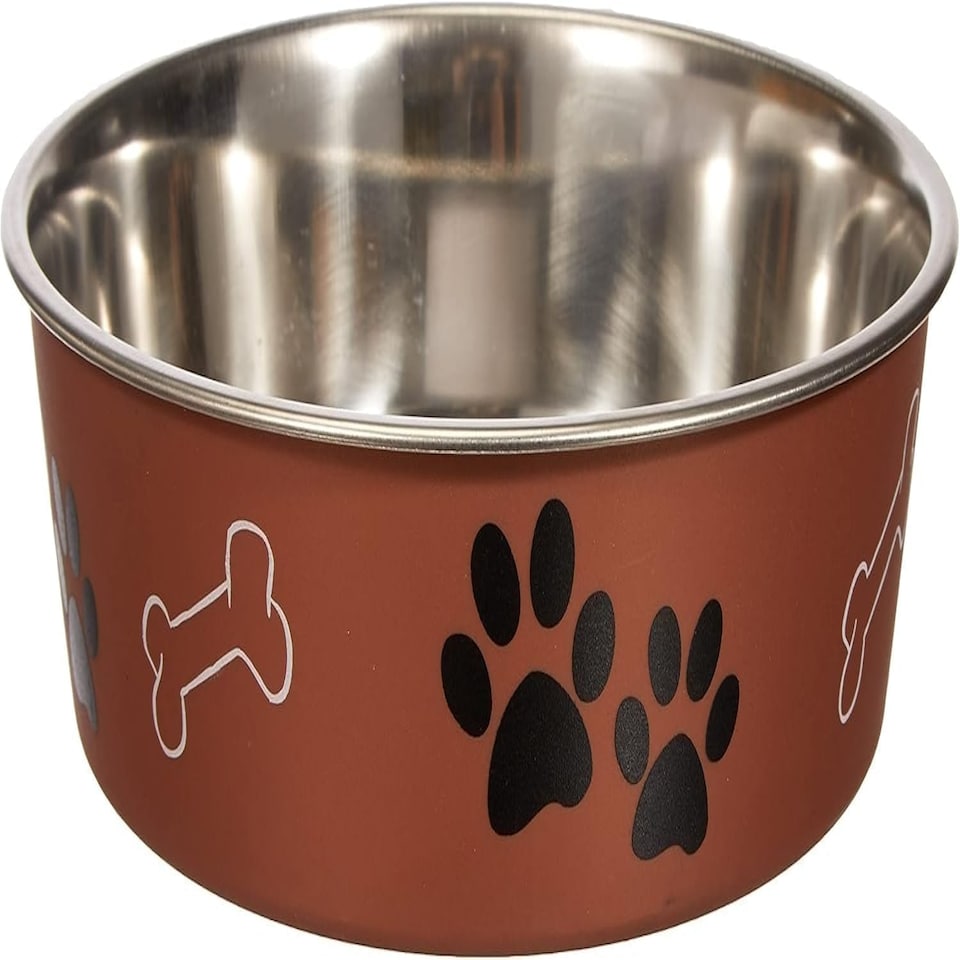 image 1 of Loving Pets Stainless Steel Bella Dog Bowl Non-Slip - Copper - Large (1.5 Litre)