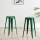 image 3 of Furniturebox 2x Colton 'Tolix' Style Dark Green Metal Bar Stools