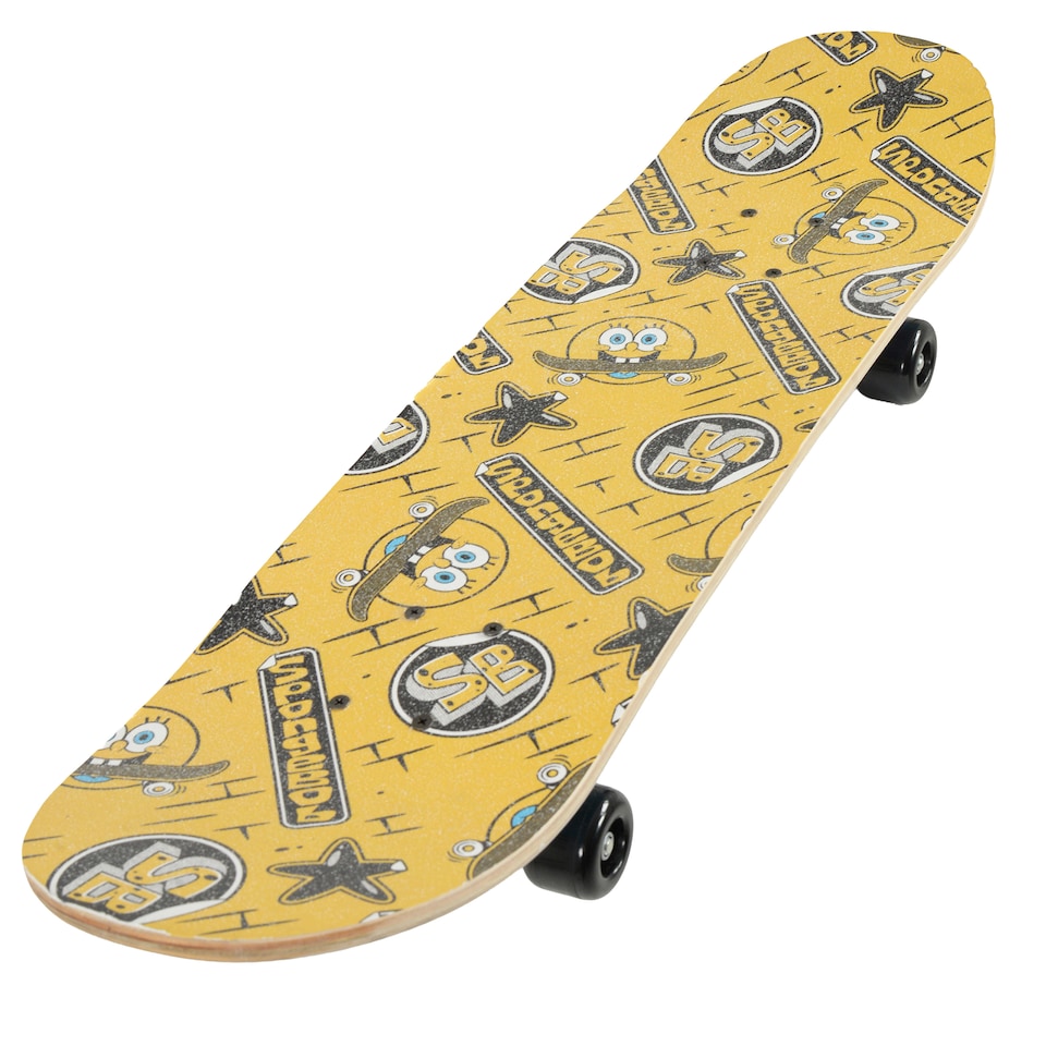 image 1 of Spongebob Squarepants Official Skateboard for Boys or Girls 79cm 7-Ply Double Kicktail Deck Children Kids Age 5+