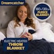 image 2 of Dreamcatcher Deluxe XL Electric Throw Heated Double Over Blanket Fleece - Blue | Blue | Blue | One Size | 1