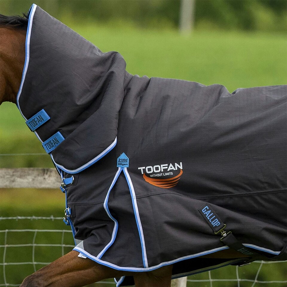 image 1 of Gallop Equestrian Toofan 350 Combo Turnout Black | Size: 6ft 3
Colour: Black