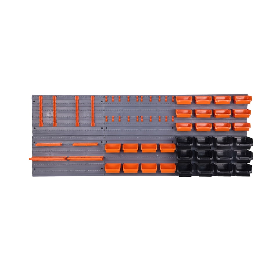 image 1 of Groundlevel 75 Piece Wall Mounted DIY Tool Storage Board Set with Wall Plates