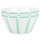 image 5 of Green Striped Bowls Set of 4 Recycled Plastic Set | Green | 4 Pack