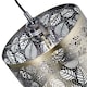image 3 of Contemporary Antique Brass Metal Pendant Light Shade with Fern Leaf Decoration | Gold | Antique Brass | 1