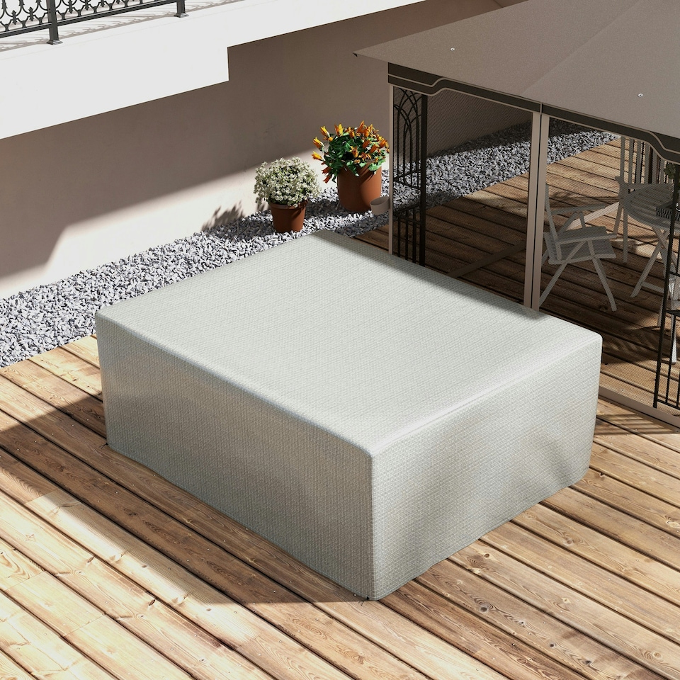 image 1 of Outsunny 235x190x90cm Large Patio Set Outdoor Garden Furniture Cover Grey