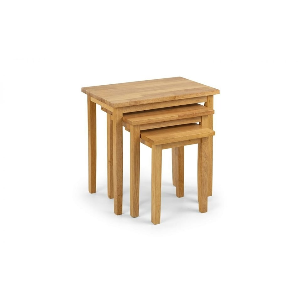 image 1 of Classic Light Oak Nest of Tables | Brown | Brown