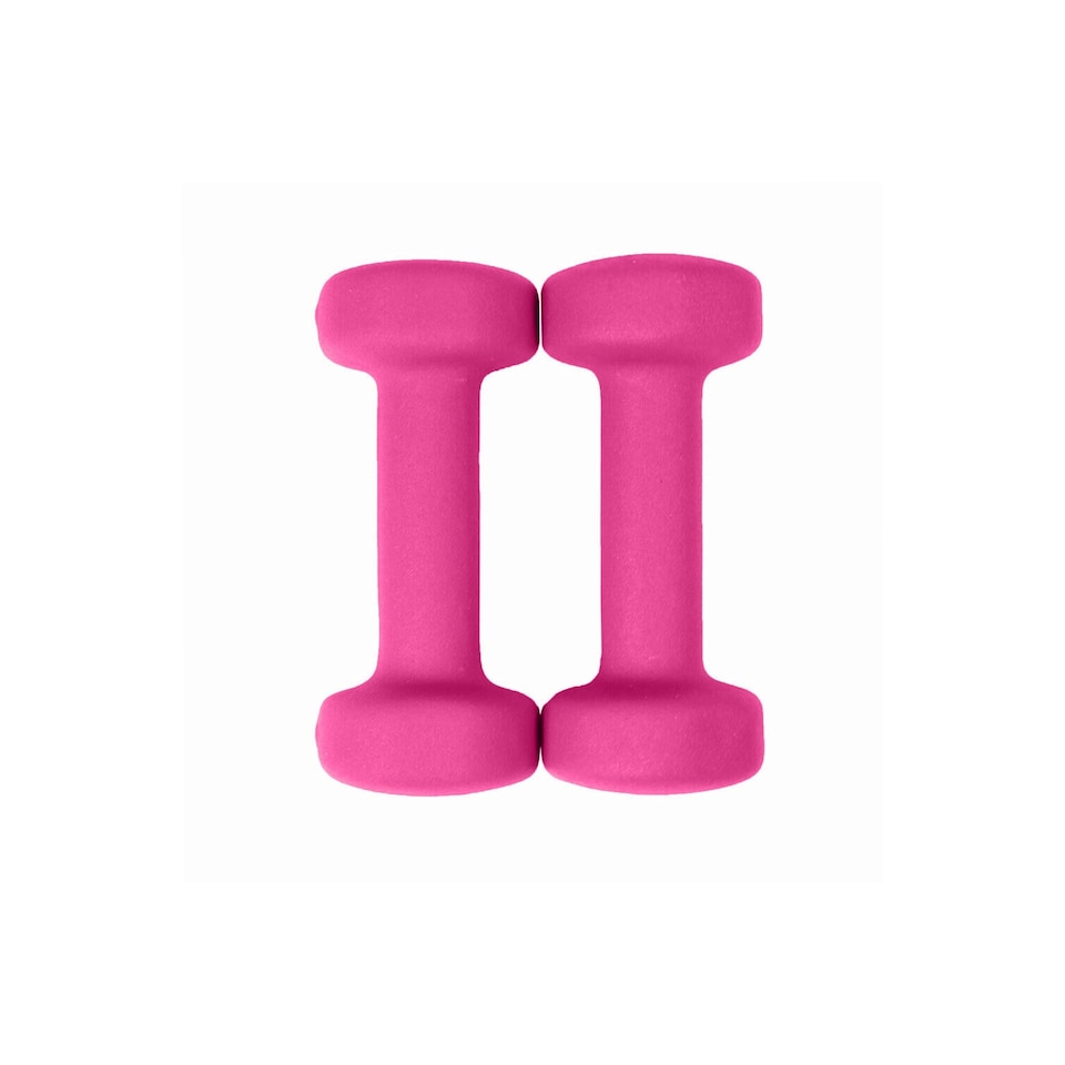 image 1 of Fitness Mad Neoprene Dumbell Set (Pack Of 2) - Pink - 0.5kg