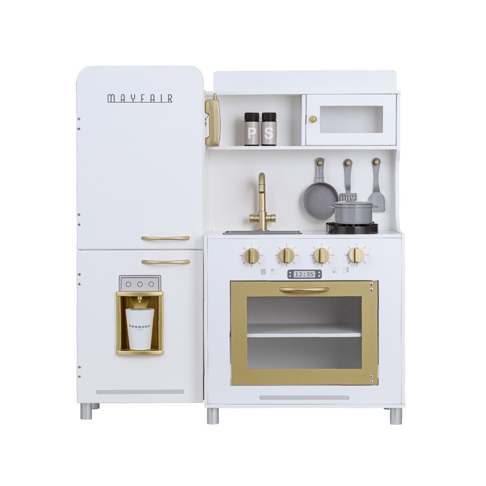 image 1 of Teamson Kids Play Kitchen Set with Ice Maker, Lights, Sounds and 12 Accessories