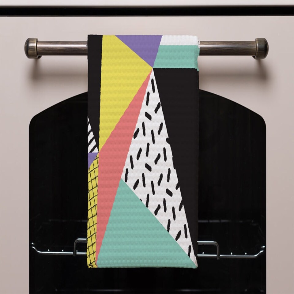 image 1 of Retro Themed Geometrics (Kitchen Towel)