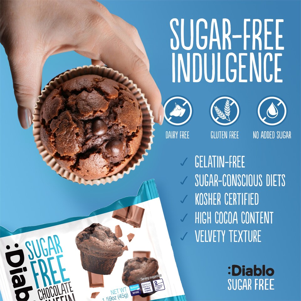 image 1 of Diablo Sugar Free Chocolate Muffin 45g