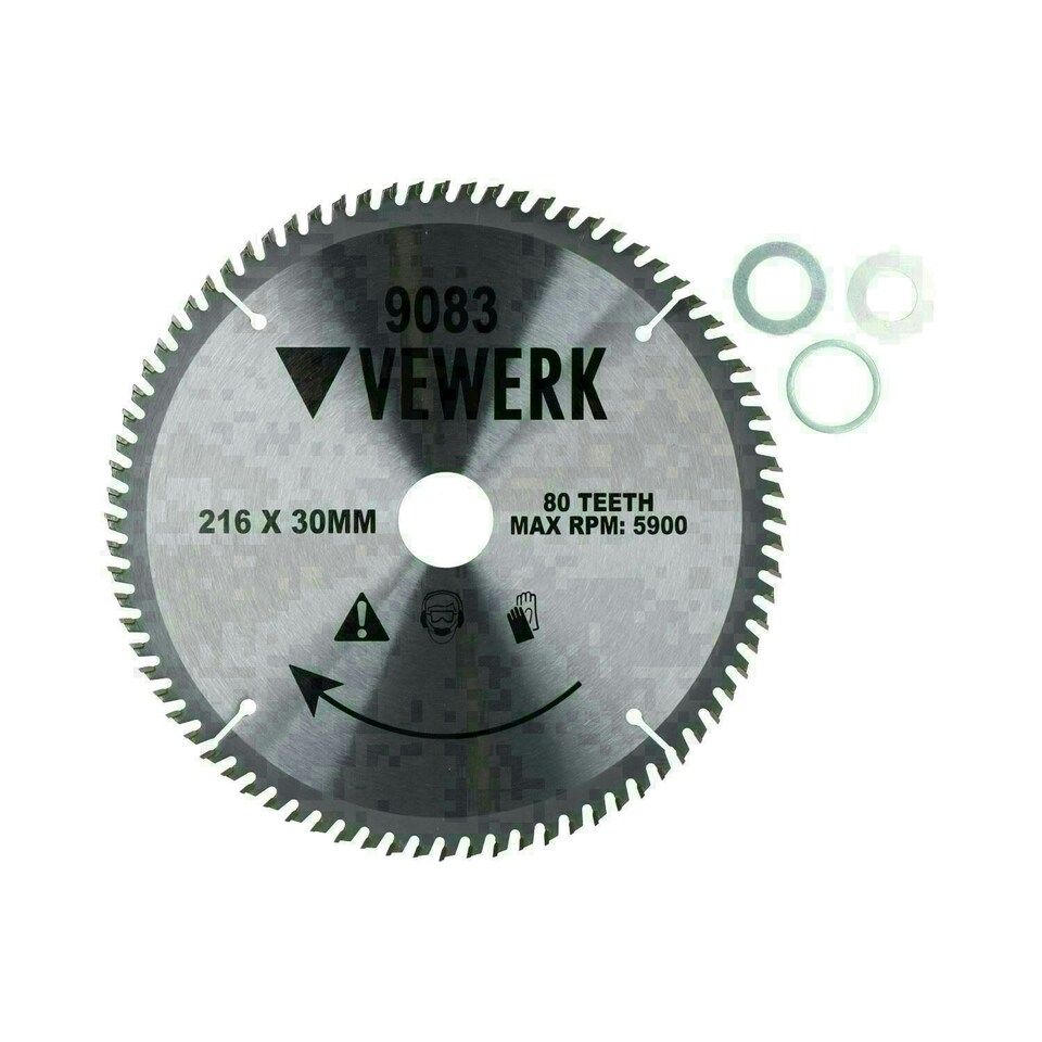 image 1 of 216mm x 30mm TCT Tungsten Carbide Tipped Circular Saw Blades 80 Teeth