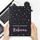 image 3 of Personalised Starry Black Hardback Notebook