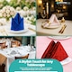 image 9 of Square Crushed Velvet Napkins, Cloth with Hemmed Edges Napkins - 20 Inch