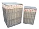 image 1 of Square Laundry Basket Set 2 With Garden Rose Lining | Multi | Garden Rose