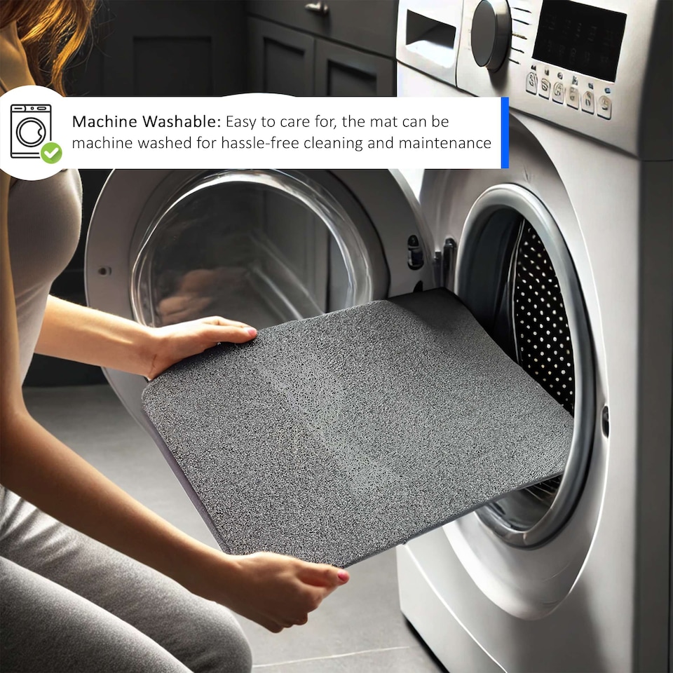 image 1 of Spaghetti Anti Slip Loofah Shower/Bath Mat 90cm x 60cm