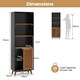 image 2 of COSTWAY Bookshelf 5-Tier Bookcase w/Reversible Shelf Black