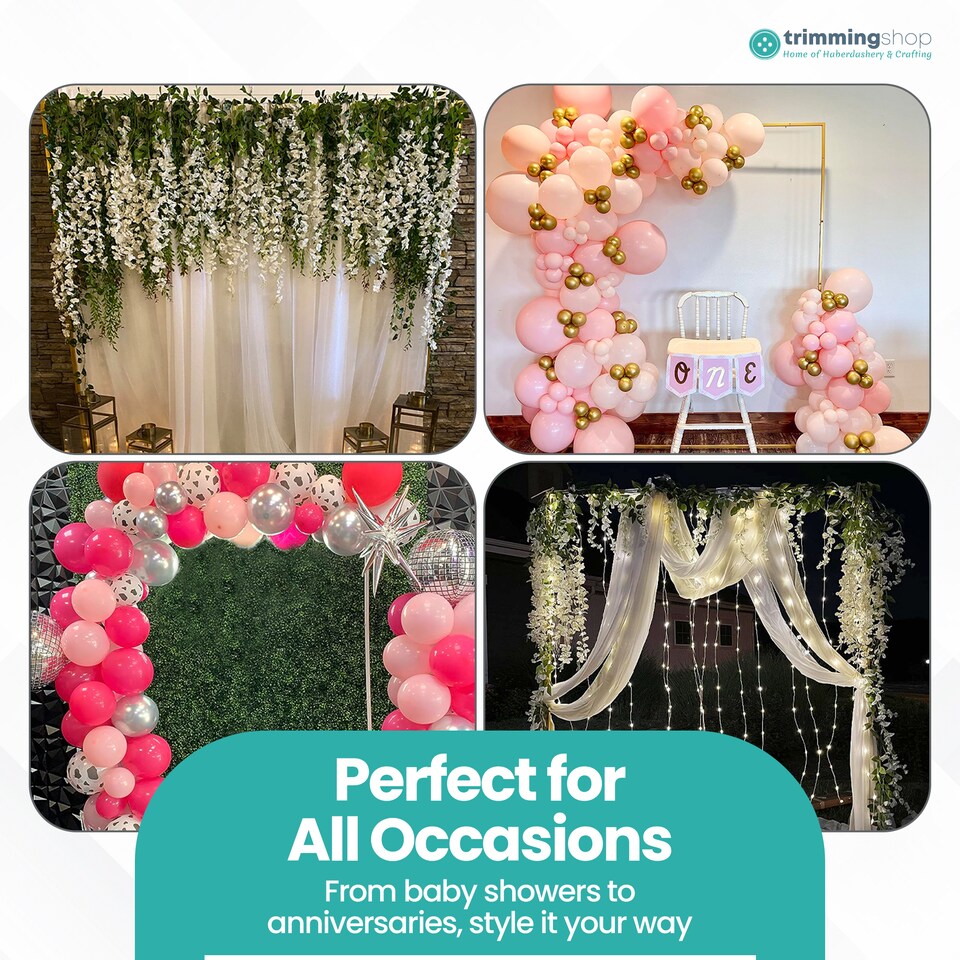 image 1 of Rectangle Arch Backdrop Stand with Base Garden Arbors - 150x200cm