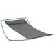 image 1 of Outsunny Single Texteline Outdoor Hammock Bed Patio Sun LoungerRocker Grey