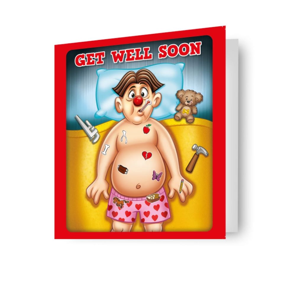 Hasbro Operation Get Well Soon Card