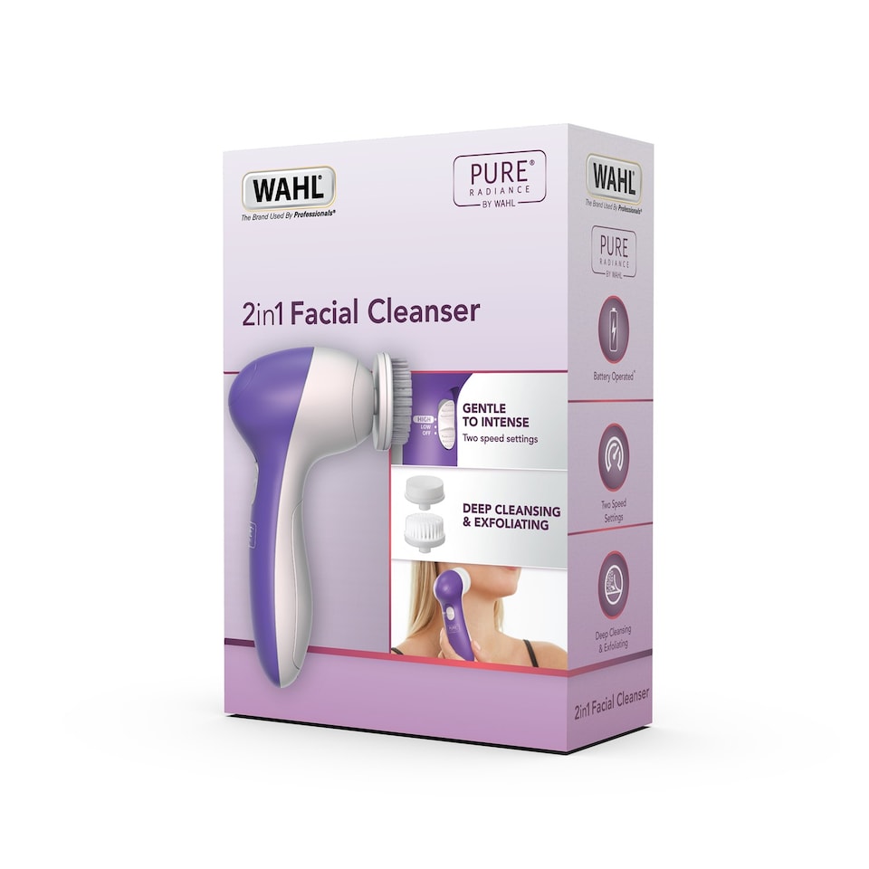image 1 of Wahl 2 In 1 Cleansing Brush Pure Radiance For Face And Body ZY107