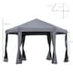 image 5 of Outsunny 3.8m x 3.2m Pop Up Gazebo Hexagonal Canopy Tent Outdoor Sun Protection with 6 Mesh Sidewalls, Hand Bag, Grey