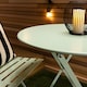 image 3 of Charles Bentley 3 Piece Metal Bistro Set Garden Patio Table & 2 Chairs - Heritage Green