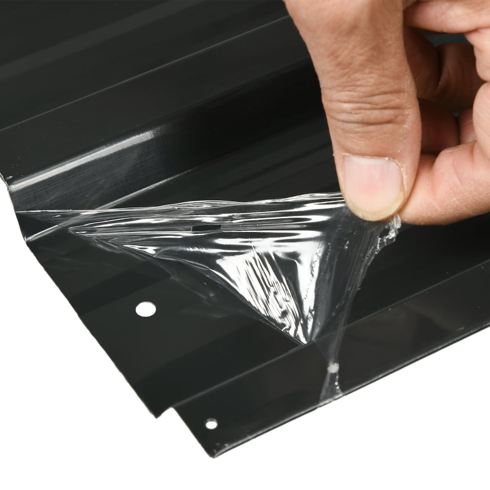 image 1 of Outsunny Corrugated Roofing Sheets, Pack of 12, Galvanised Metal Roofing Sheets for Greenhouse, Garage, Storage Shed, Carport, 129 x 45cm, Dark Grey