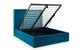 image 3 of Premium - Teal Scalloped Velvet Ottoman Bed - Double 4ft 6" (135cm)
