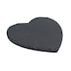image 1 of Argon Tableware Heart Slate Placemats - 25cm - Pack of 2 | Grey | Grey