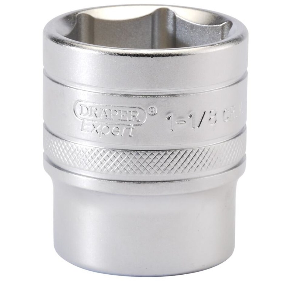 1.1/8" 6Pt Socket 1/2 Dr-Pckd - 16636