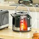 image 3 of HOMCOM 1.7L 3000W Fast Boil Electric Kettle and 4 Slice Toaster Set, Black