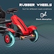 image 6 of HOMCOM Children Pedal Go Kart, Kids Ride On Racer with Adjustable Seat, Inflatable Rubber Tyres, Handbrake, for Ages 5-12 Years - Red