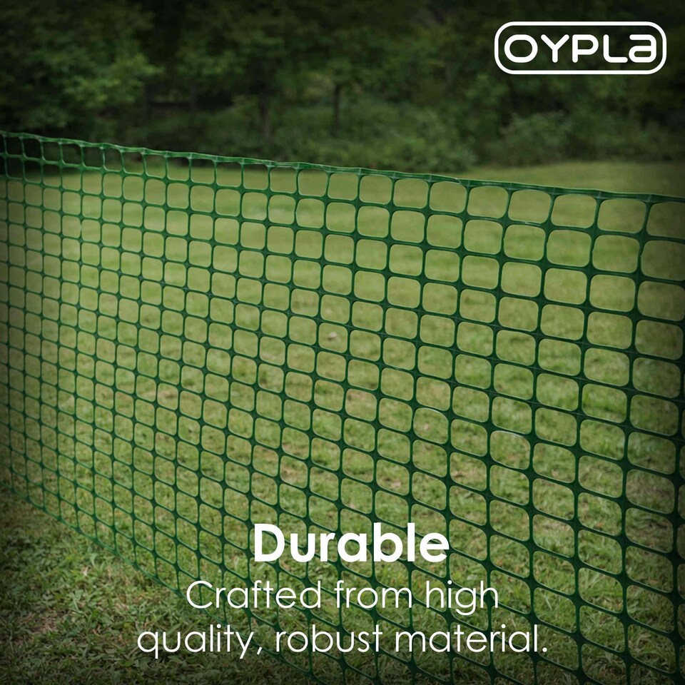 image 1 of Heavy Duty Green Safety Barrier Mesh Fencing 1mtr x 50mtr | Green | 1