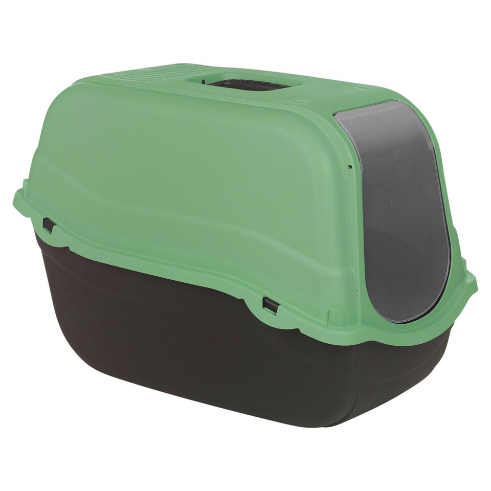 image 1 of Extra Large Enclosed Cat Litter Tray Filter Box Hooded Large Scoop Toilet Potty | Green | 1