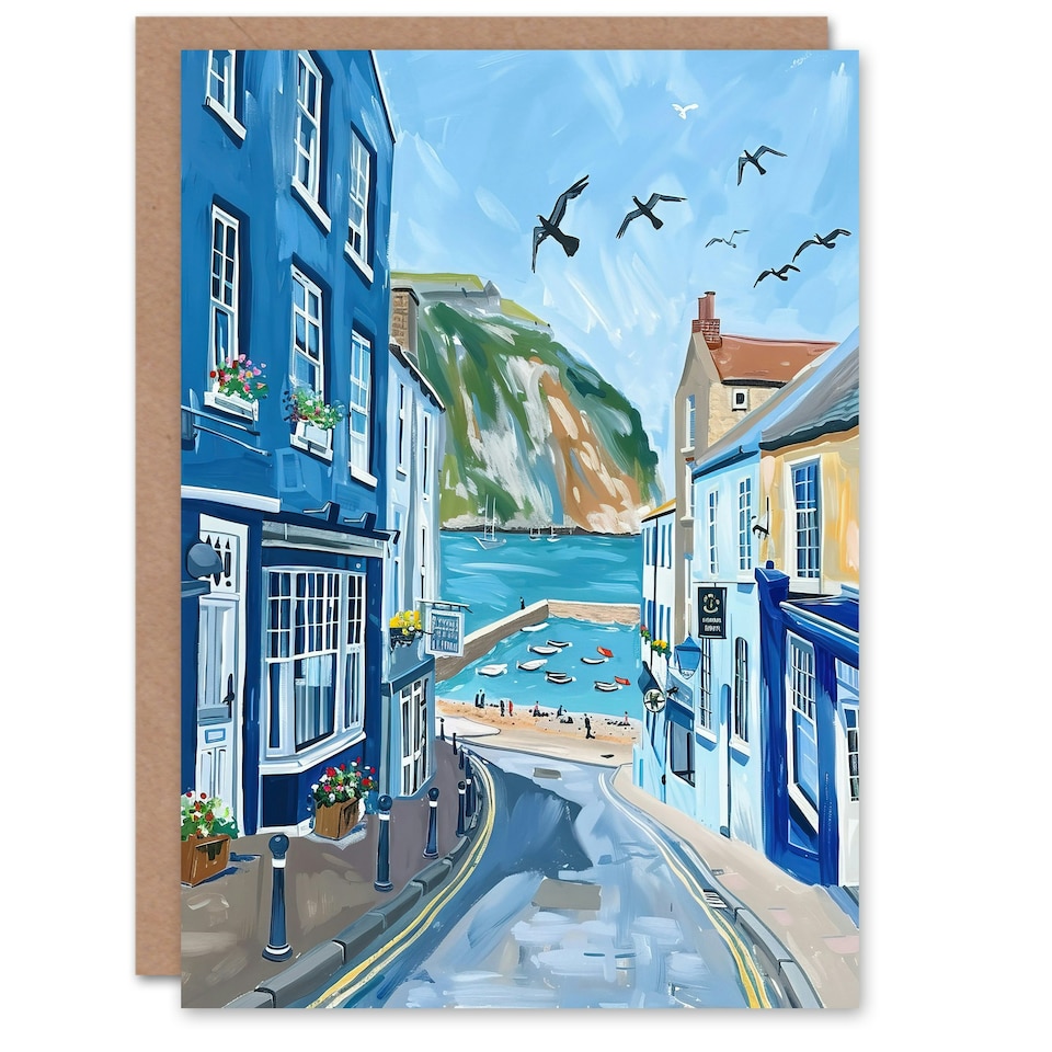 image 1 of West Bay Dorset England Sunny Day Him Her Birthday Card