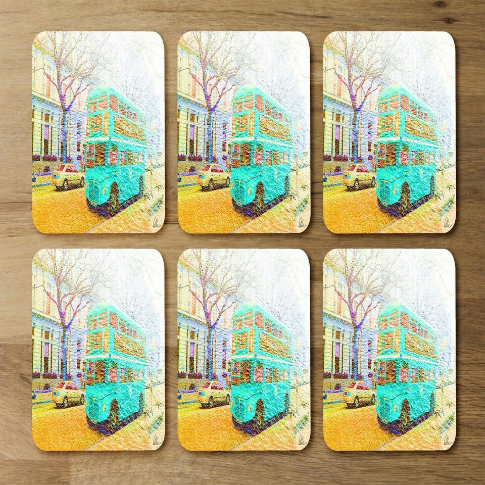 image 1 of london bus green front (Coaster)