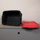 image 6 of 37L Black and Red Tuff Stackable Storage Box with Lid and Carry Handles | Multi | Black / Red