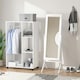 image 3 of HOMCOM Freestanding Dressing Mirror 148x47cm Adjustable Angle White Frame Home