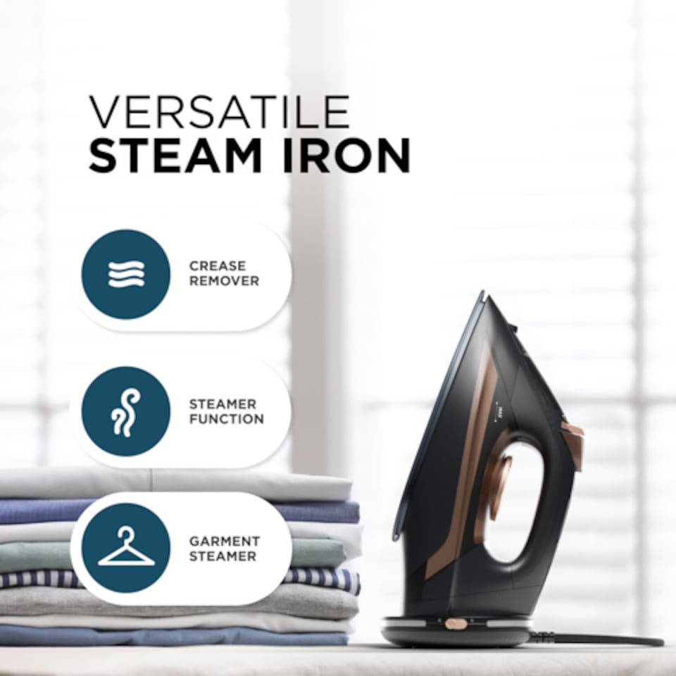 image 1 of DMD Cordless Steam Iron with Ceramic Soleplate 2800W